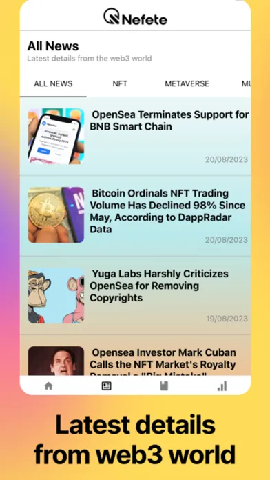 Capturas de tela do Nefete - NFT & metaverse