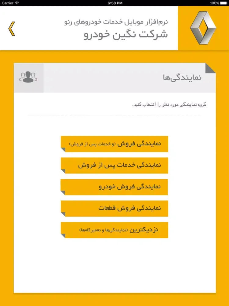 Zrzuty ekranu ‫نگین خودرو iPad 