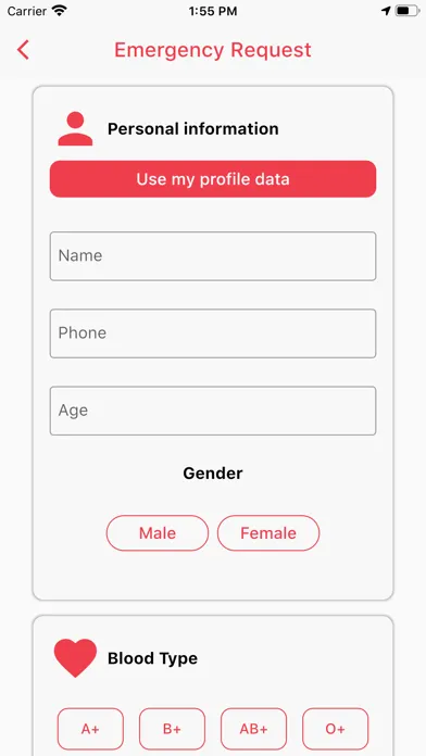 Ảnh chụp màn hình của RED - Blood Donation App