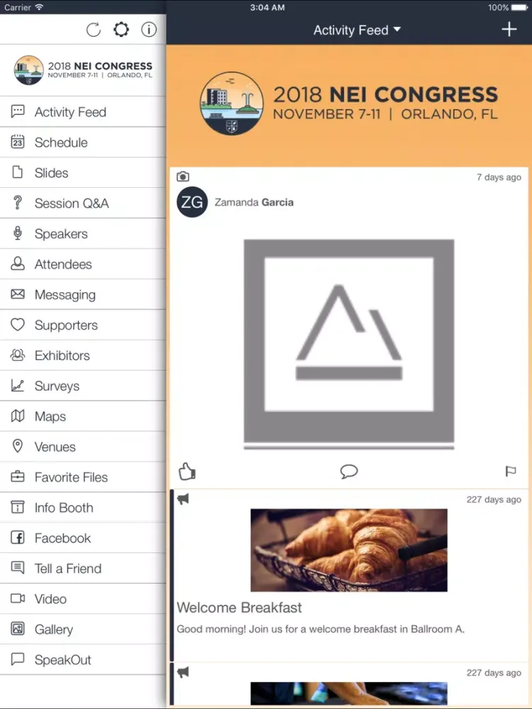 Скриншоты 2018 NEI Congress iPad 