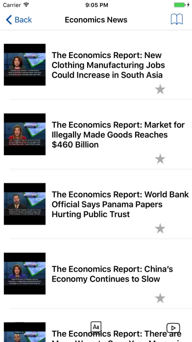 Capturas de tela do English in the News