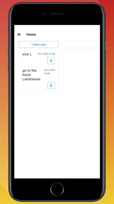Capturas de tela do Notes Pad App