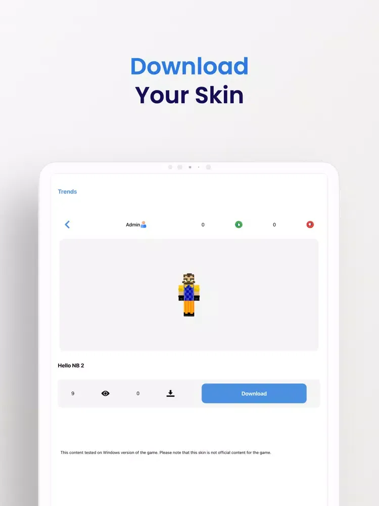 Neighbor Skins For Minecraft iPad  スクリーンショット