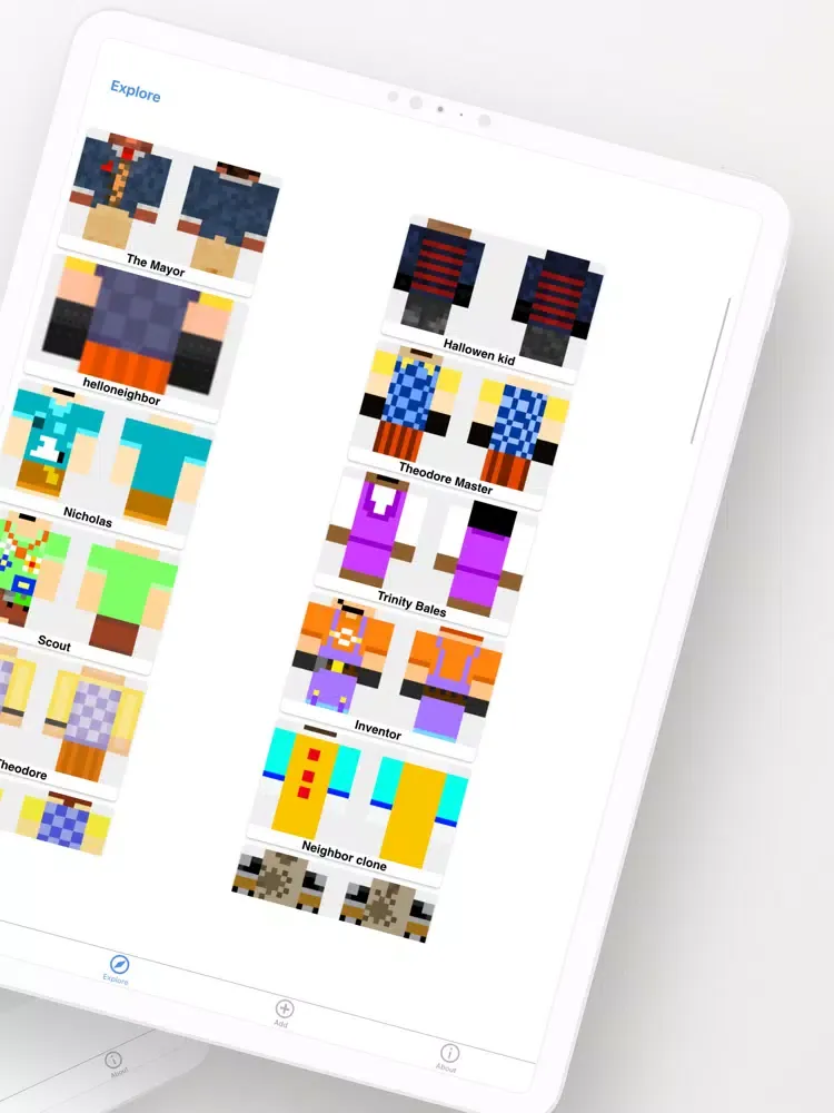 Neighbor Skins For Minecraft iPad  スクリーンショット