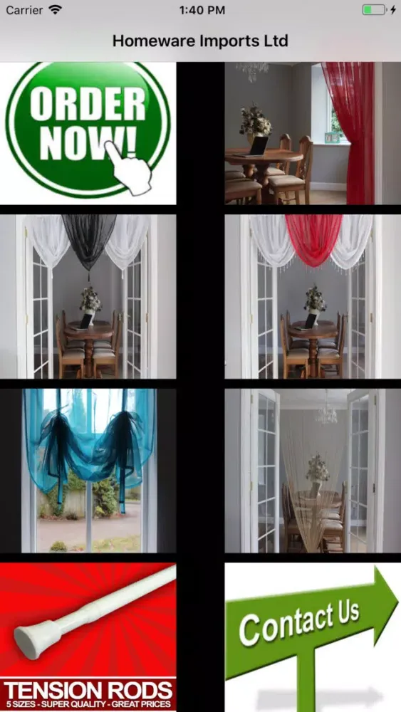 Capturas de tela do Homeware Imports Ltd