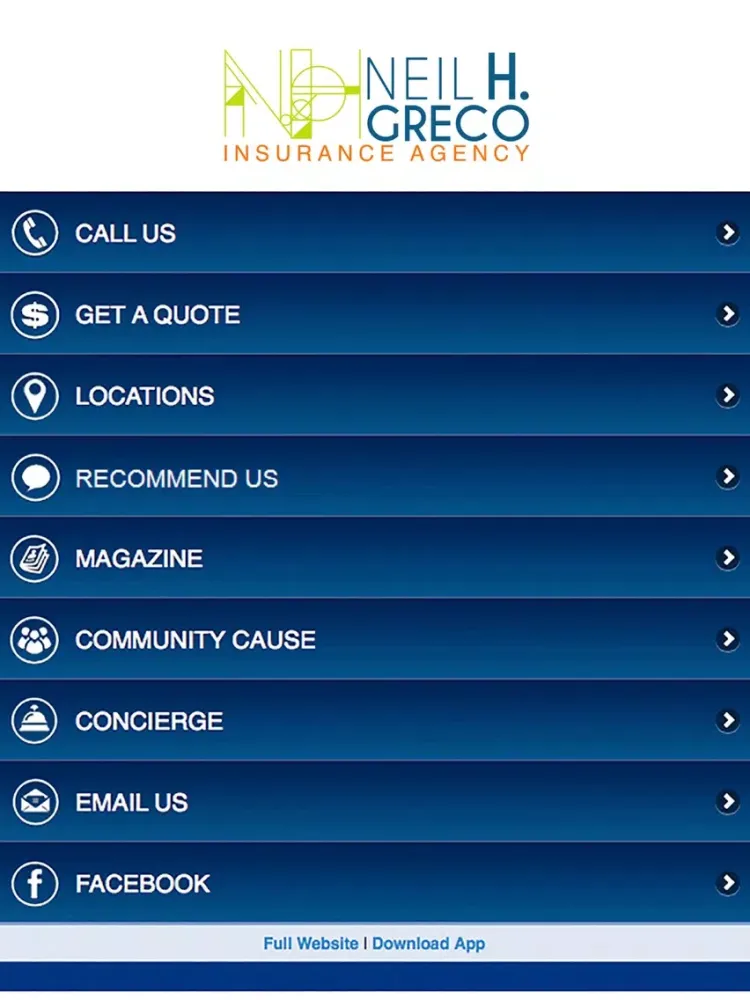 Ảnh chụp màn hình của Neil H Greco Insurance Agency iPad 