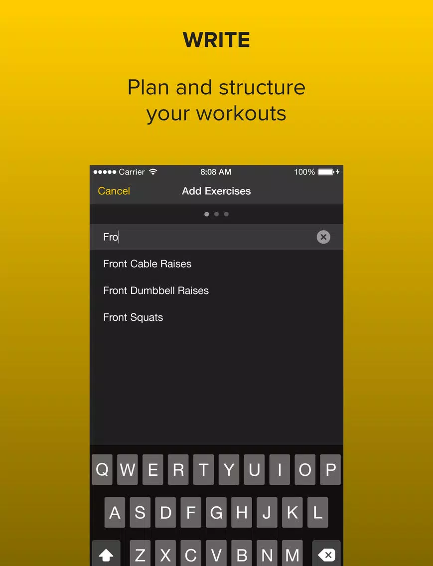 Zrzuty ekranu Strongr: Training Log for Weight Lifting and Strength Workouts iPad 