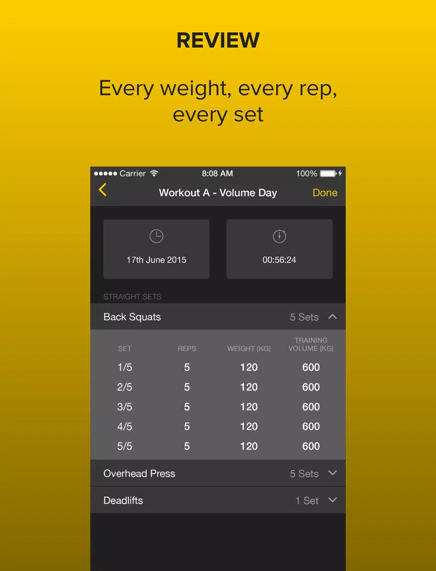 Zrzuty ekranu Strongr: Training Log for Weight Lifting and Strength Workouts iPad 
