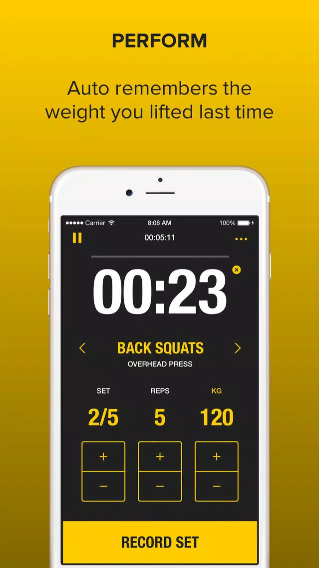 Zrzuty ekranu Strongr: Training Log for Weight Lifting and Strength Workouts