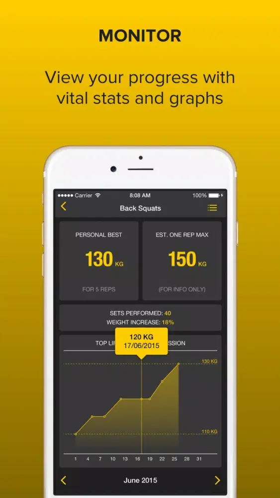 Strongr: Training Log for Weight Lifting and Strength Workouts スクリーンショット