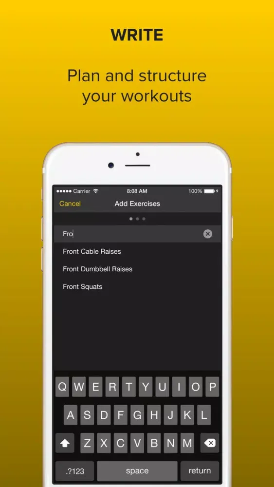 Strongr: Training Log for Weight Lifting and Strength Workouts スクリーンショット