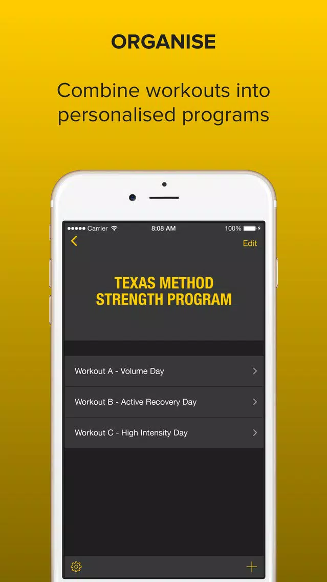 Zrzuty ekranu Strongr: Training Log for Weight Lifting and Strength Workouts