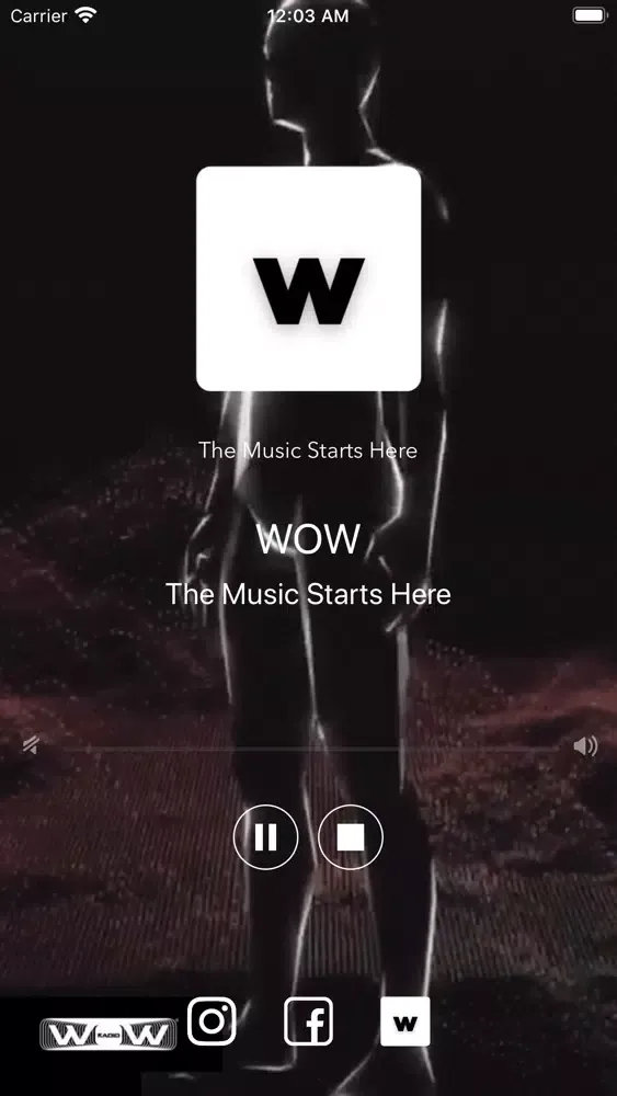 ภาพหน้าจอของ Wow radio