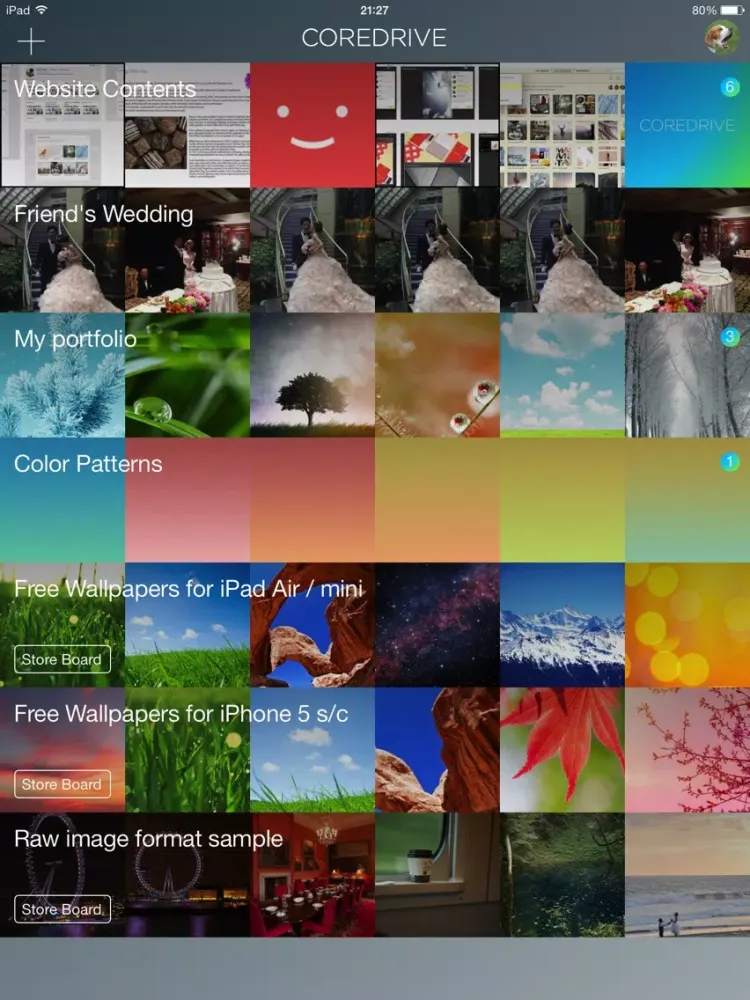 Tangkapan skrin COREDRIVE - Share your files visually. Easy and safe. iPad 