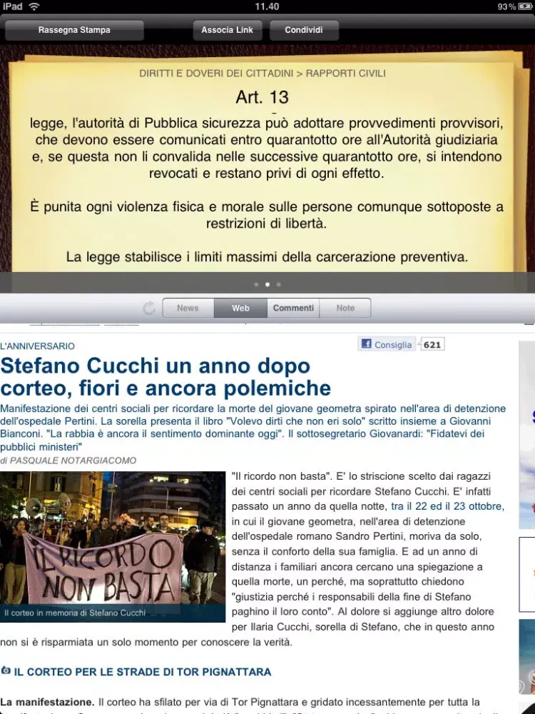 تصاویر Costituzione In The News iPad 