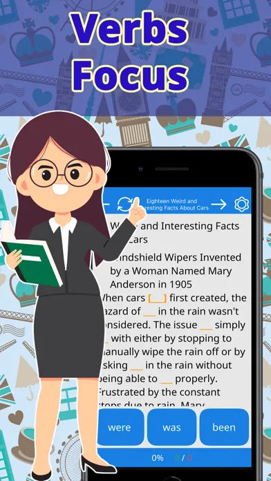 Capturas de pantalla de Learn English course: Verbs