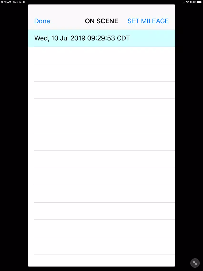 EMS Vehicle/Destination Log iPad 应用截图