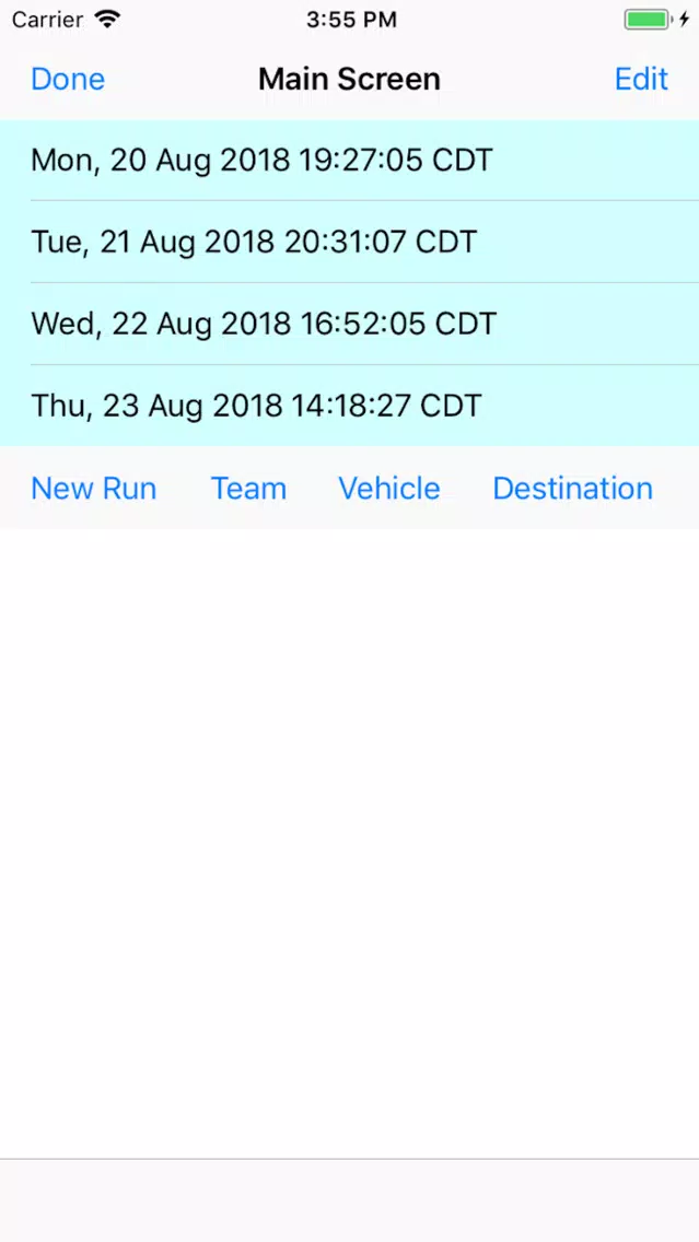 EMS Vehicle/Destination Log应用截图