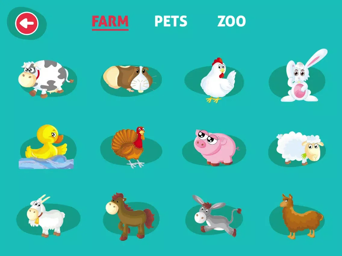ภาพหน้าจอของ Cute Animals - Learn Animal Sounds, Noises & Names iPad 