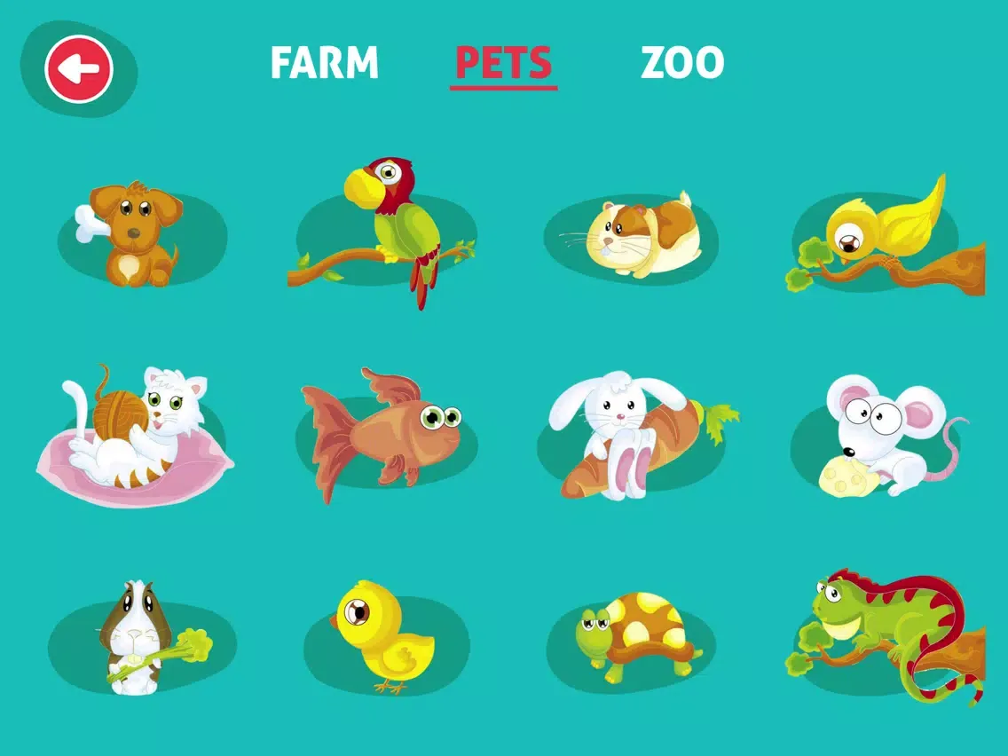 ภาพหน้าจอของ Cute Animals - Learn Animal Sounds, Noises & Names iPad 