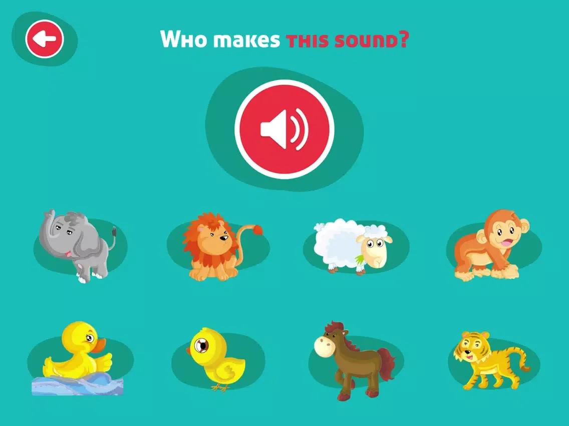 ภาพหน้าจอของ Cute Animals - Learn Animal Sounds, Noises & Names iPad 