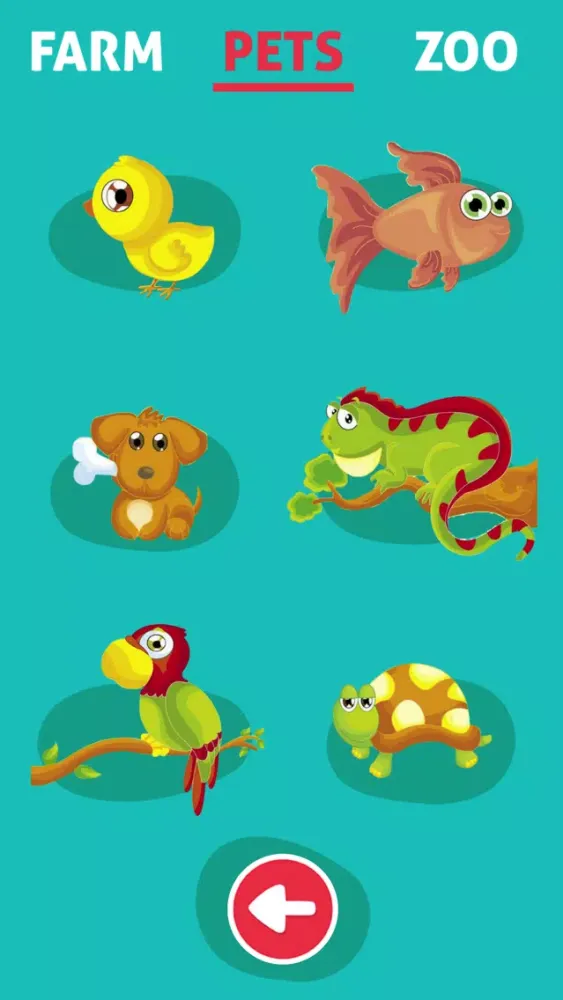 ภาพหน้าจอของ Cute Animals - Learn Animal Sounds, Noises & Names
