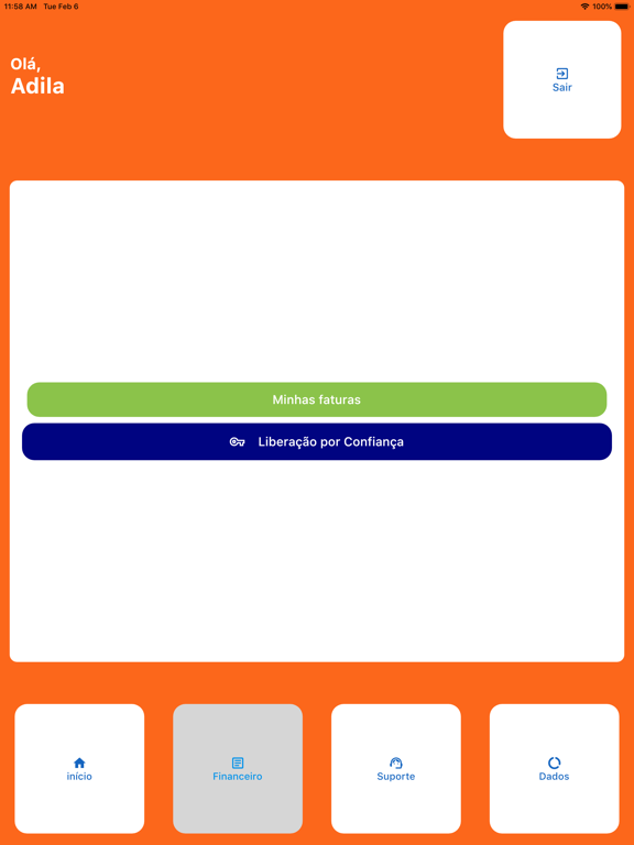 ภาพหน้าจอของ Nelt Provedor iPad 