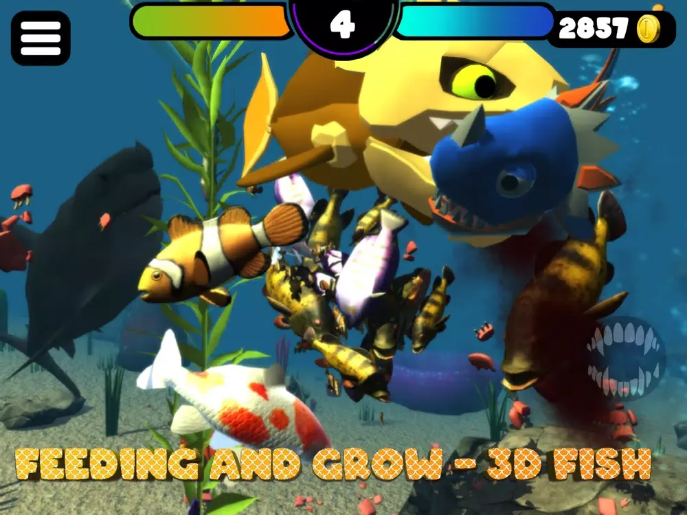 FEEDING AND GROW - 3D FISH iPad 应用截图