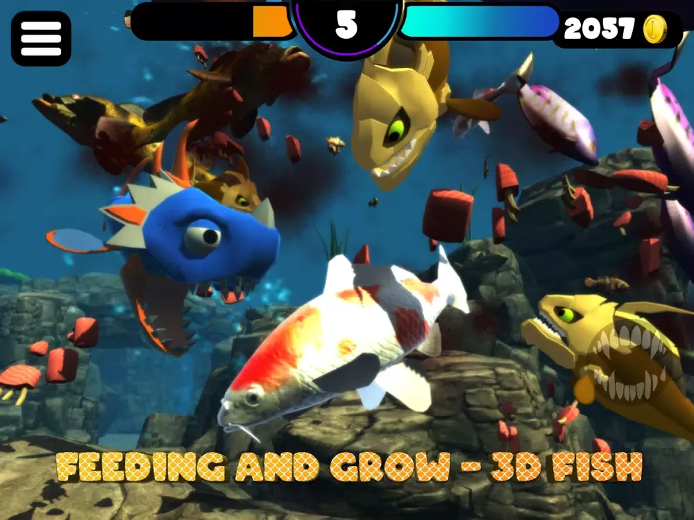 FEEDING AND GROW - 3D FISH iPad 应用截图