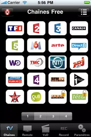 Freebox Remote應用截圖