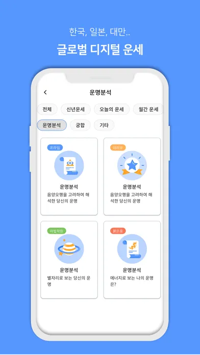 Ảnh chụp màn hình của 프라임 사주/궁합/별자리 운세