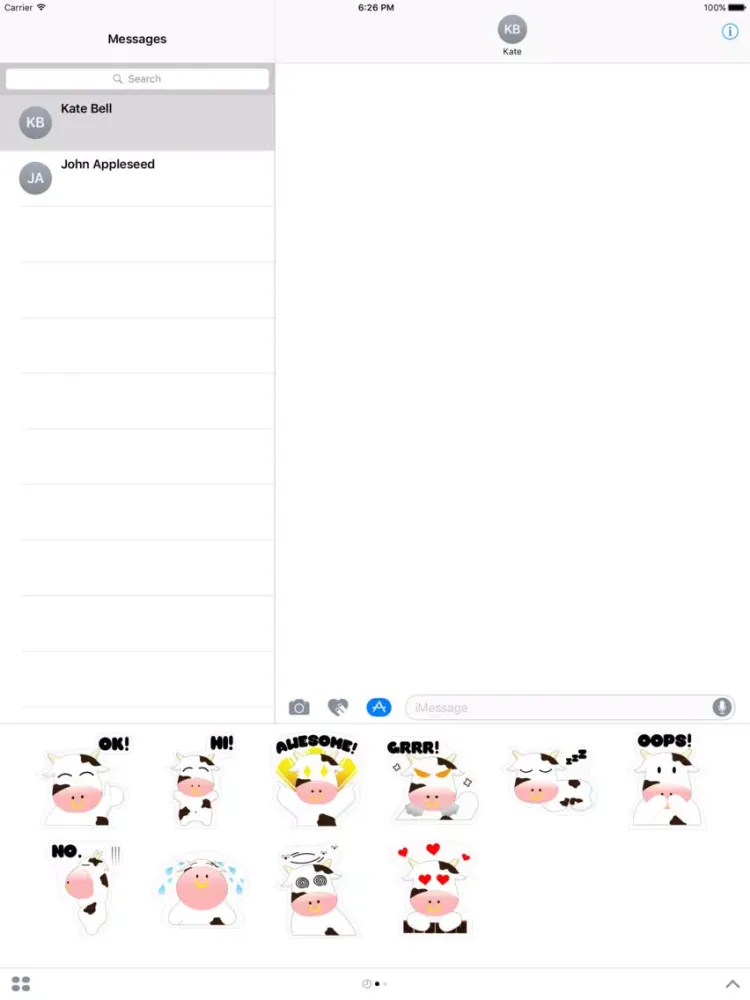 تصاویر Mooo Stickers Pack iPad 