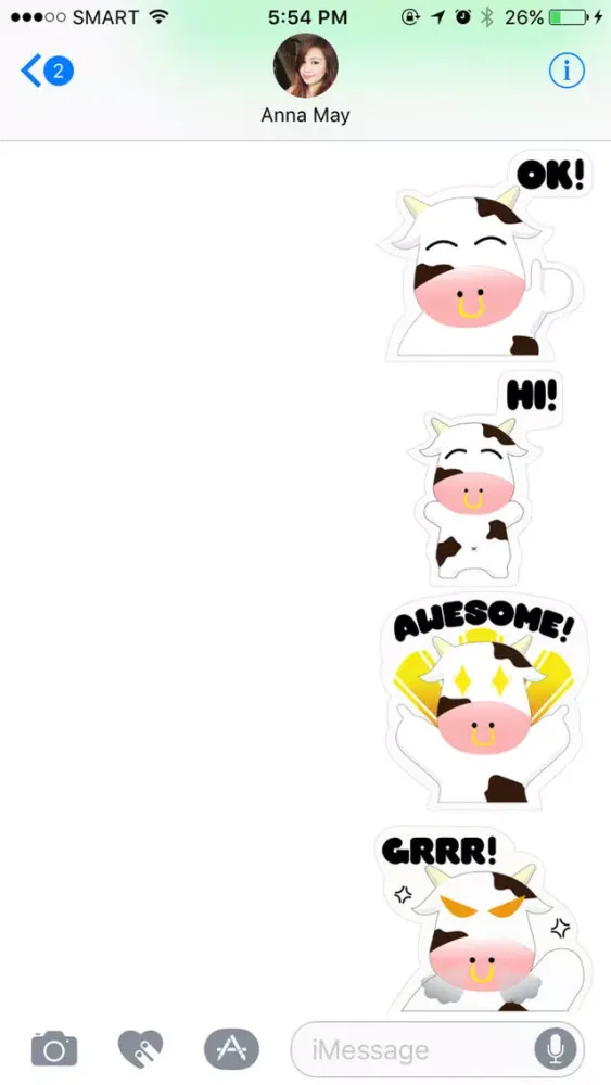 تصاویر Mooo Stickers Pack