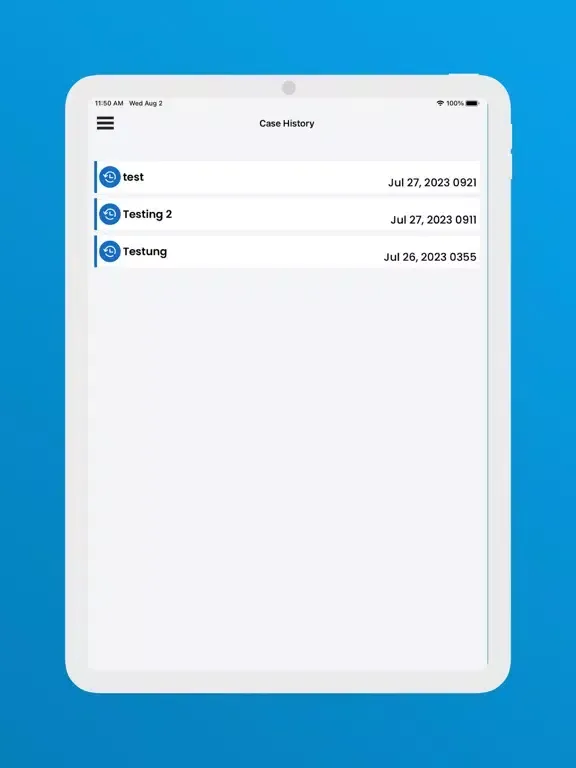 Tangkapan layar NEMT Dispatch Customer V1 iPad 