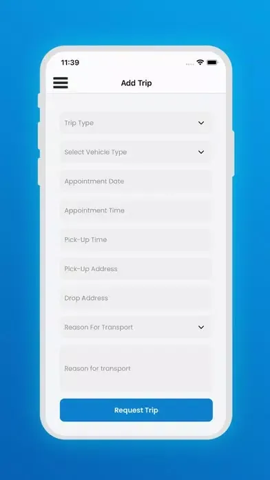 Tangkapan layar NEMT Dispatch Customer V1