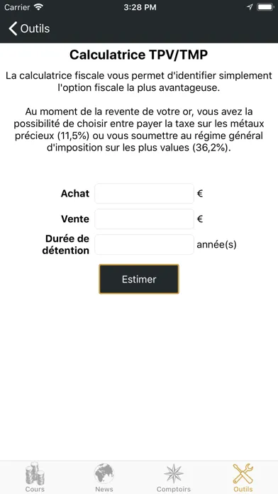 Cours de l'or - gold.fr应用截图
