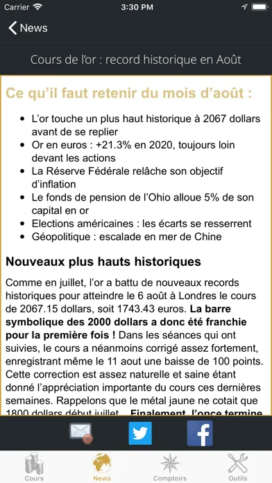 Cours de l'or - gold.fr应用截图