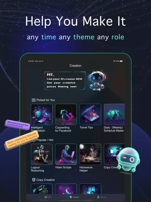 Screenshot di Neo AI - AI CHAT Writing Robot iPad 
