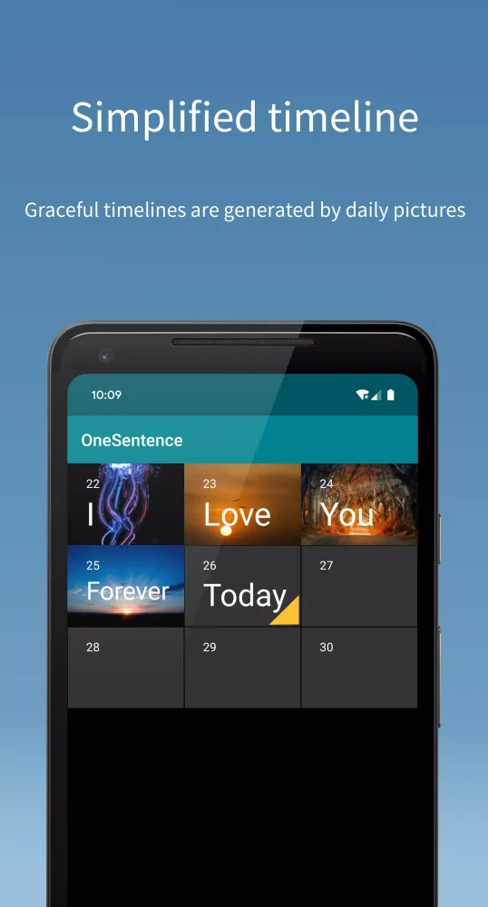 Capturas de tela do One Sentence Diary - Find the