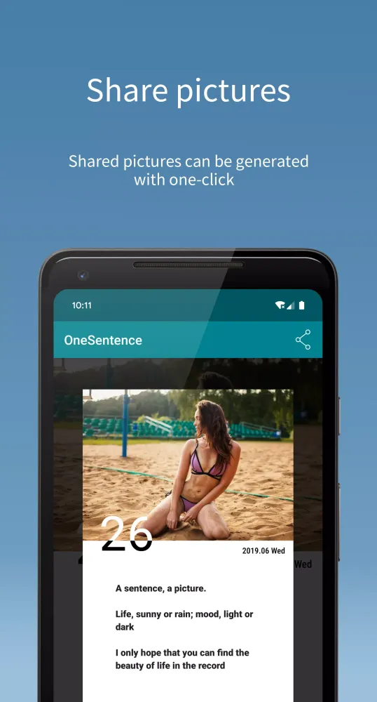 Capturas de tela do One Sentence Diary - Find the