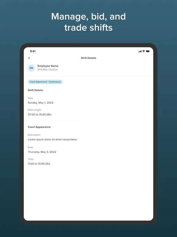 NEOGOV Schedule iPad 应用截图