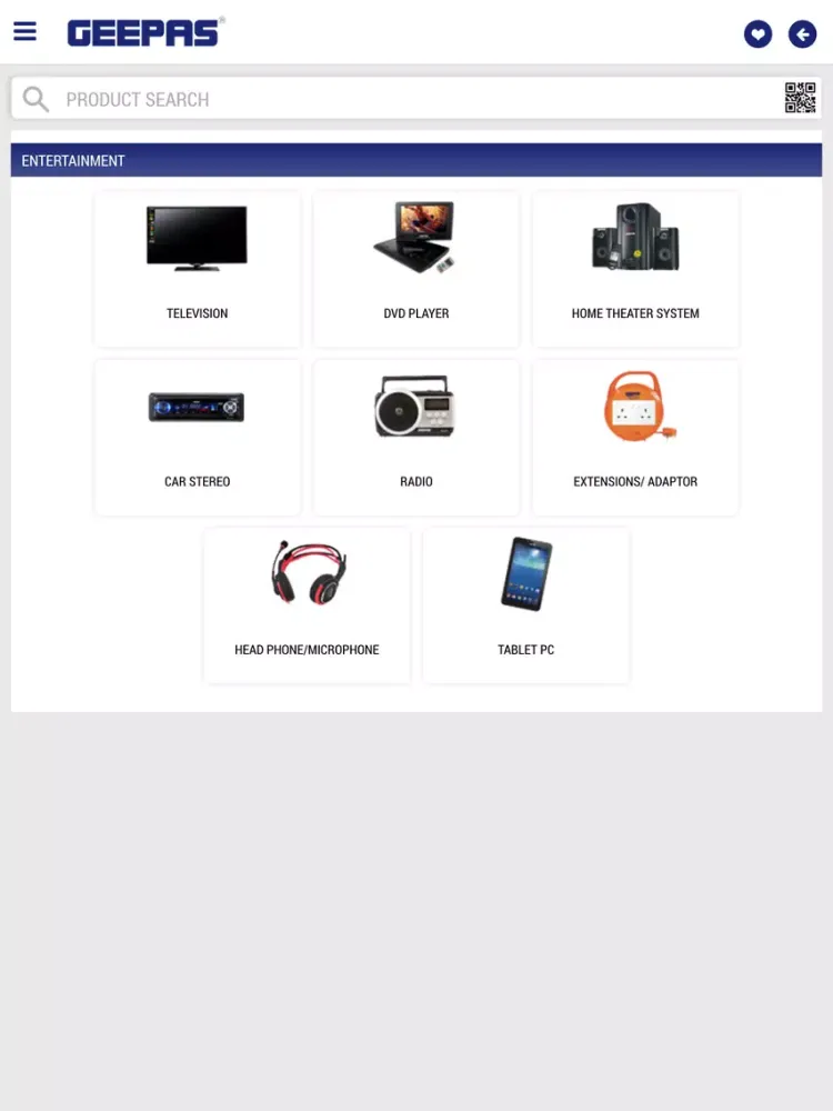 Geepas Catalogue App iPad  Ekran Görüntüleri
