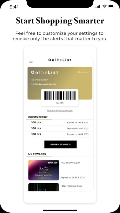 ภาพหน้าจอของ OnTheList HK