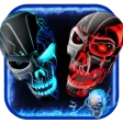 Neon Evil Skull 3D Theme Colle