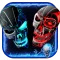 Neon Evil Skull 3D Theme Colle