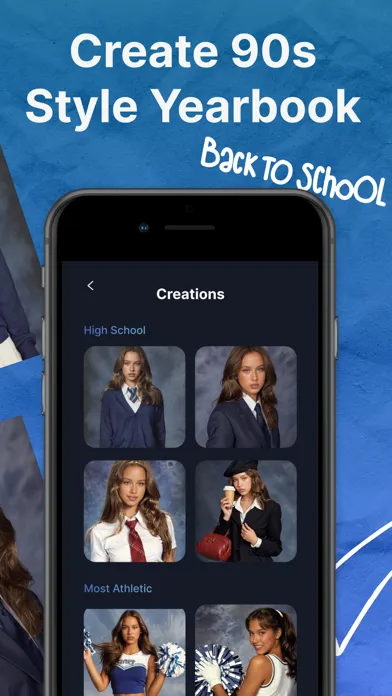 Capturas de tela do AI Yearbook Generator