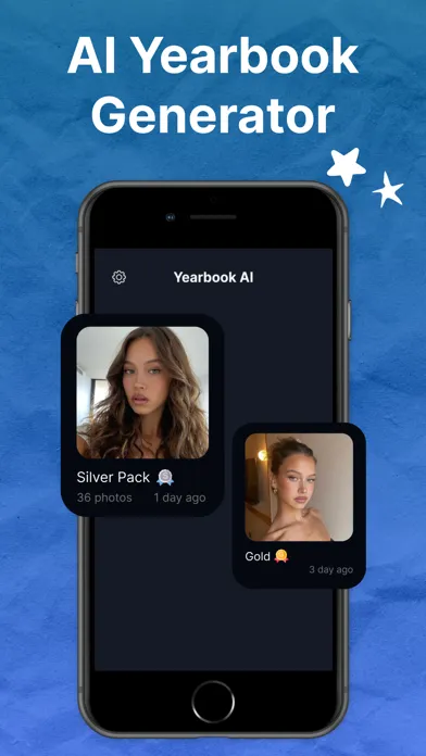 Capturas de tela do AI Yearbook Generator