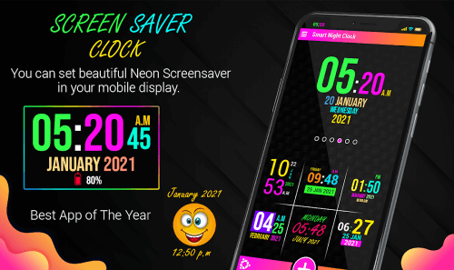 Neon Night Clock-screenshot-3