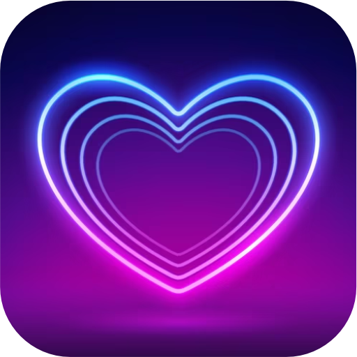 Sparkling Neon Heart Wallpaper