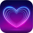 Sparkling Neon Heart Wallpaper
